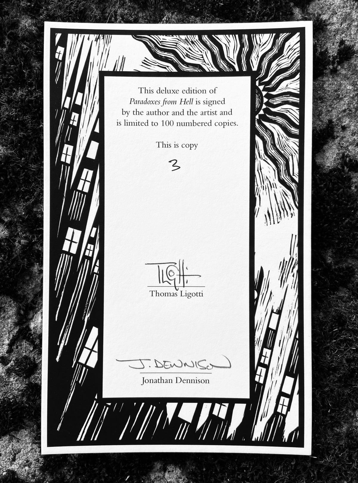 Pictures of Apocalypse and Paradoxes from Hell by Thomas Ligotti - Signed deluxe edition set