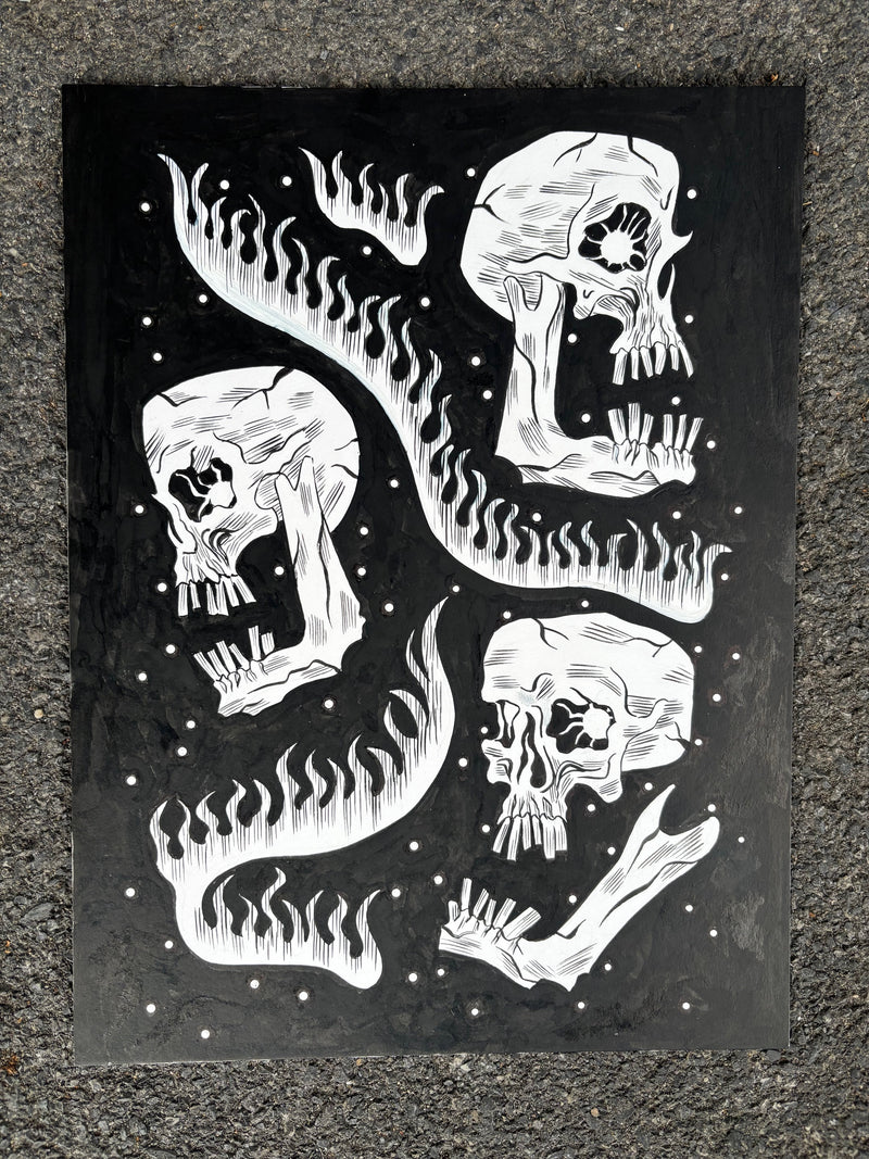 "Paradoxes from Hell" original art by Jonathan Dennison