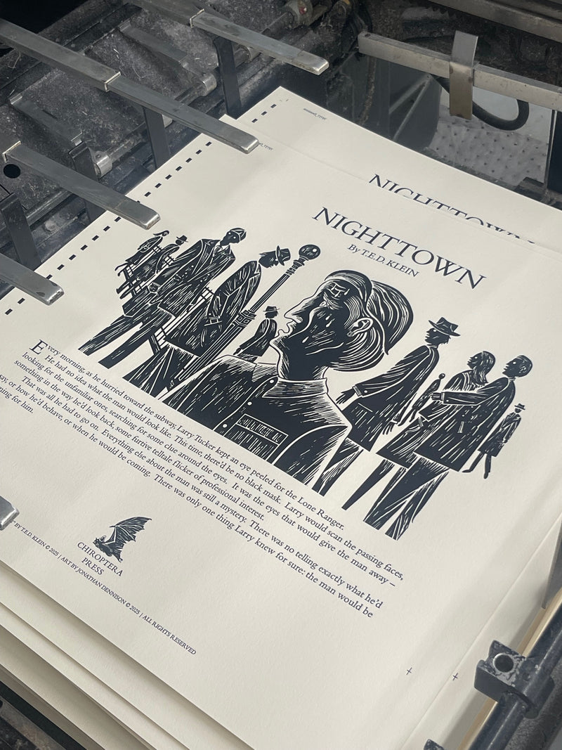 "NIGHTTOWN" Broadside Letterpress Print