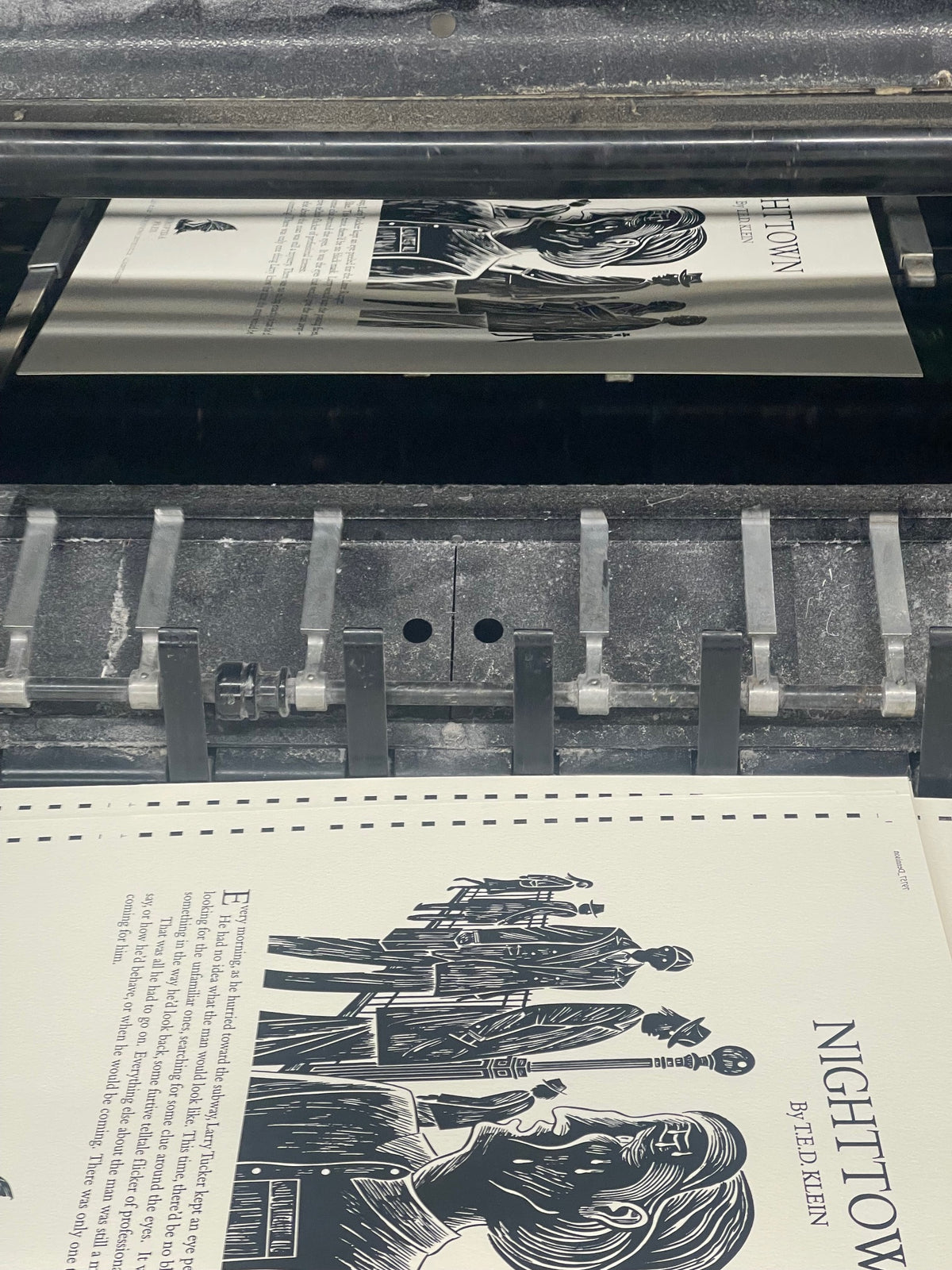 "NIGHTTOWN" Broadside Letterpress Print