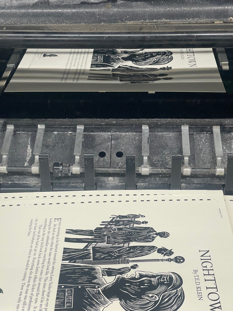 "NIGHTTOWN" Broadside Letterpress Print