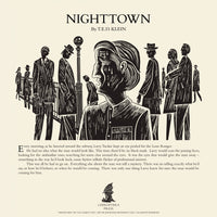 "NIGHTTOWN" Broadside Letterpress Print