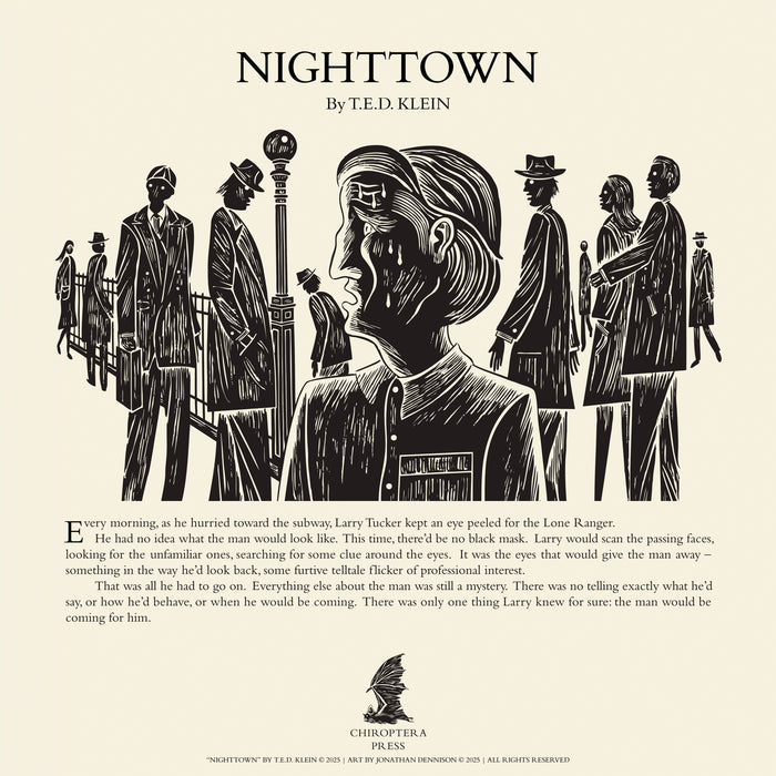 "NIGHTTOWN" Broadside Letterpress Print